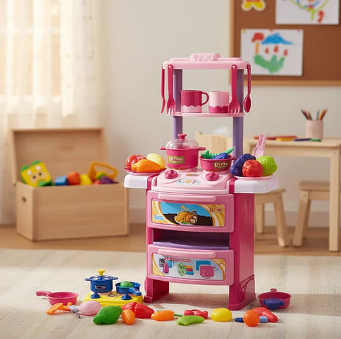  Mini Cocina Infantil Completa Con Accesorios 
