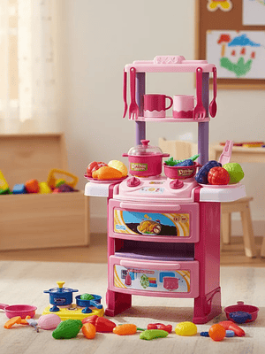  Mini Cocina Infantil Completa Con Accesorios 