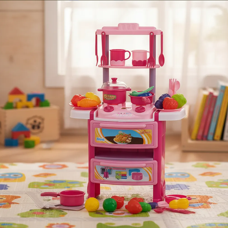  Mini Cocina Infantil Completa Con Accesorios  3