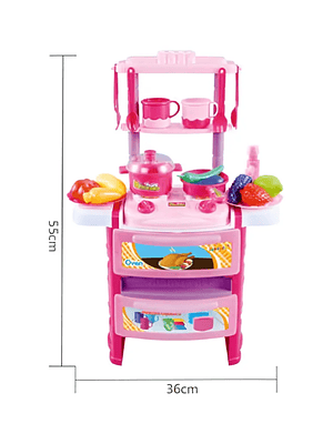  Mini Cocina Infantil Completa Con Accesorios 