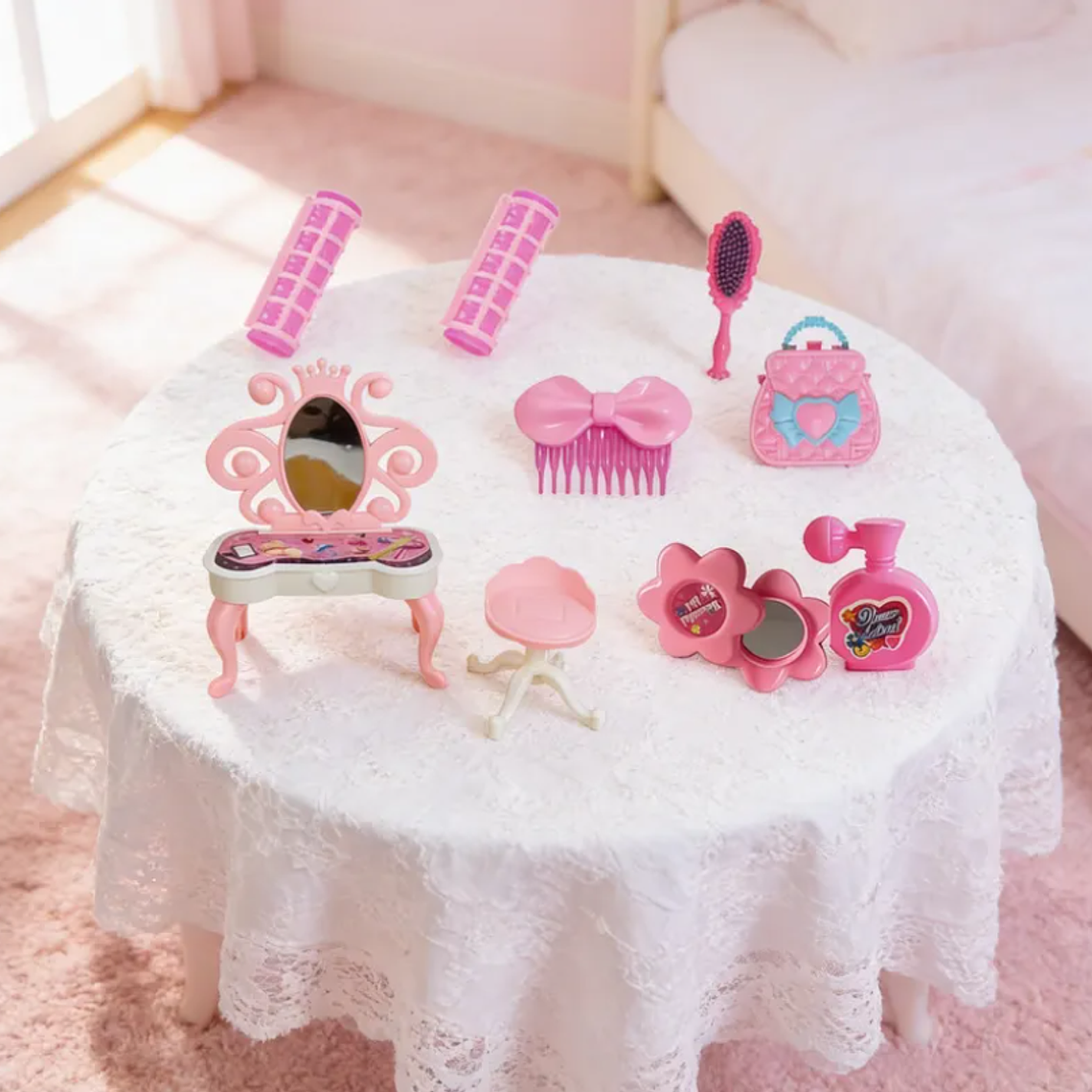 Set De Belleza Juguete Para Niña Con Secador Y Accesorios 1