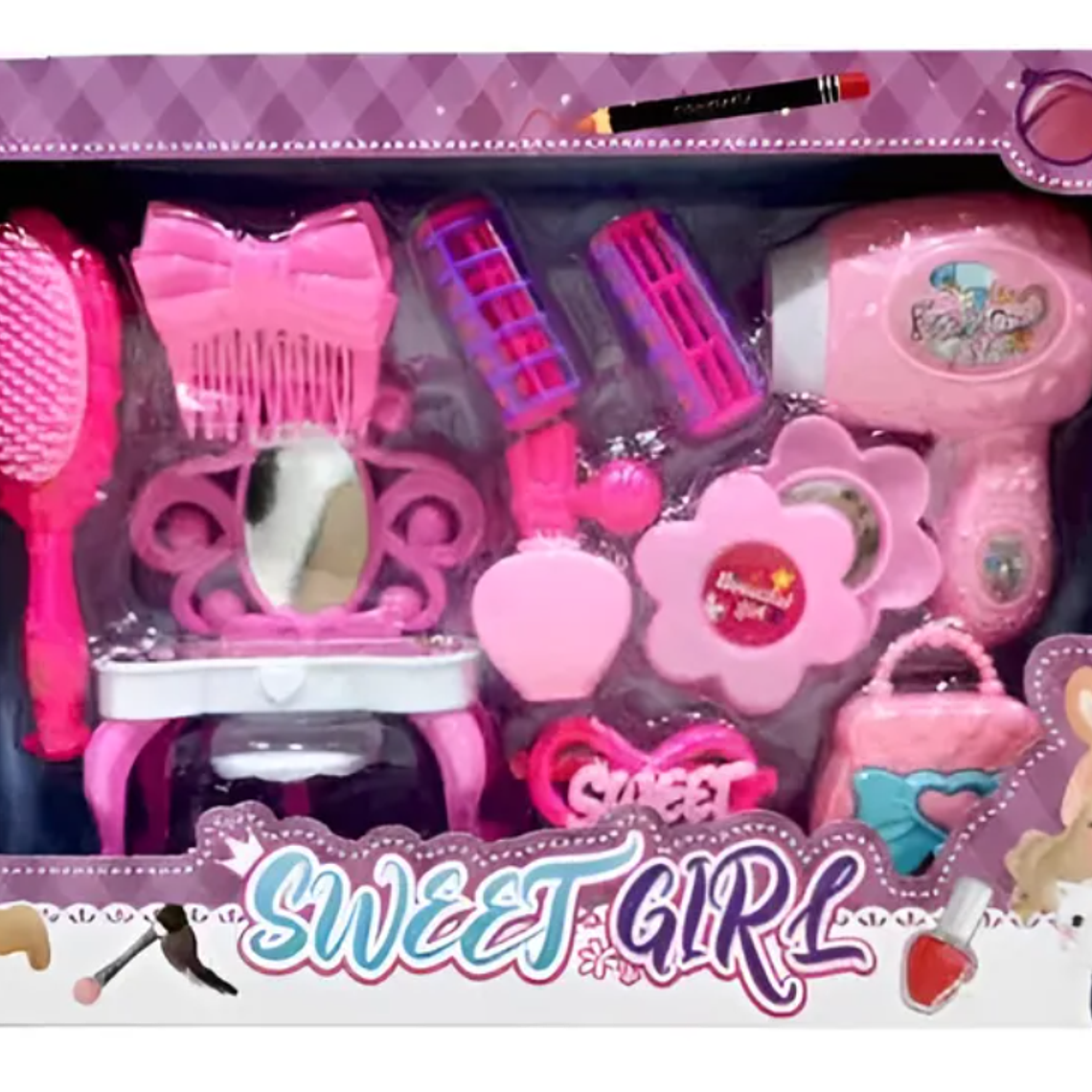 Set De Belleza Juguete Para Niña Con Secador Y Accesorios 4