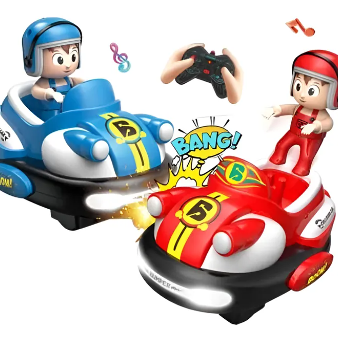 Autos Chocadores Batalla A Control Remoto Luz Y Sonido 2