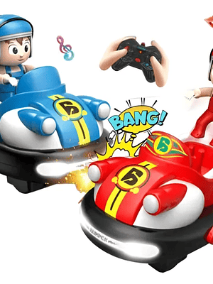 Autos Chocadores Batalla A Control Remoto Luz Y Sonido