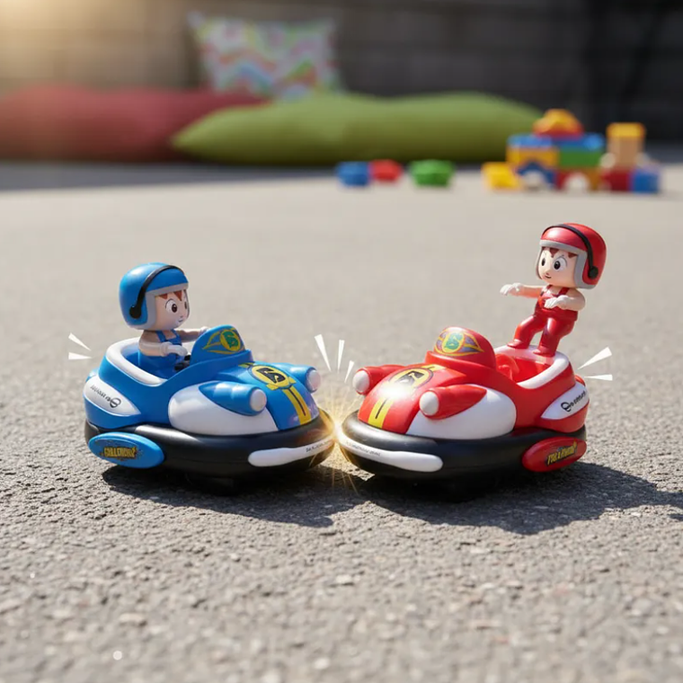 Autos Chocadores Batalla A Control Remoto Luz Y Sonido 3