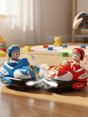 Autos Chocadores Batalla A Control Remoto Luz Y Sonido