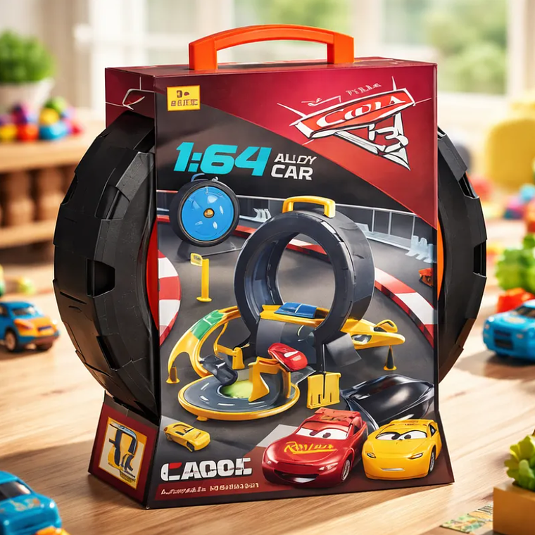 Pista De Carreras  Portátil Maletín Rueda Con Autitos 2