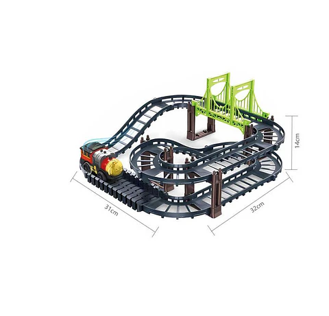 Pista De Tren Eléctrico Con Puente