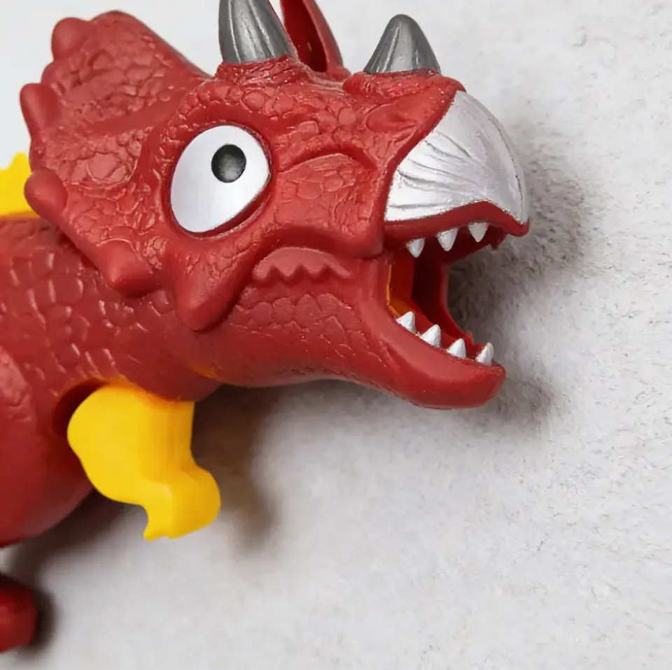 Pistola Lanzador Dinosaurio Triceratops Con Dardos Y Figuras 4