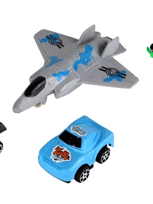 Set Juguete Lanzador De Autos Y Avión De Carreras 