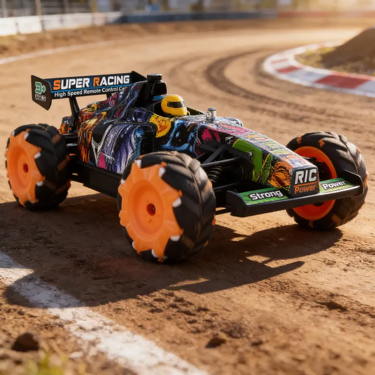 Auto A Control Remoto Stunt Drift 360° Recargable Con Luces 3