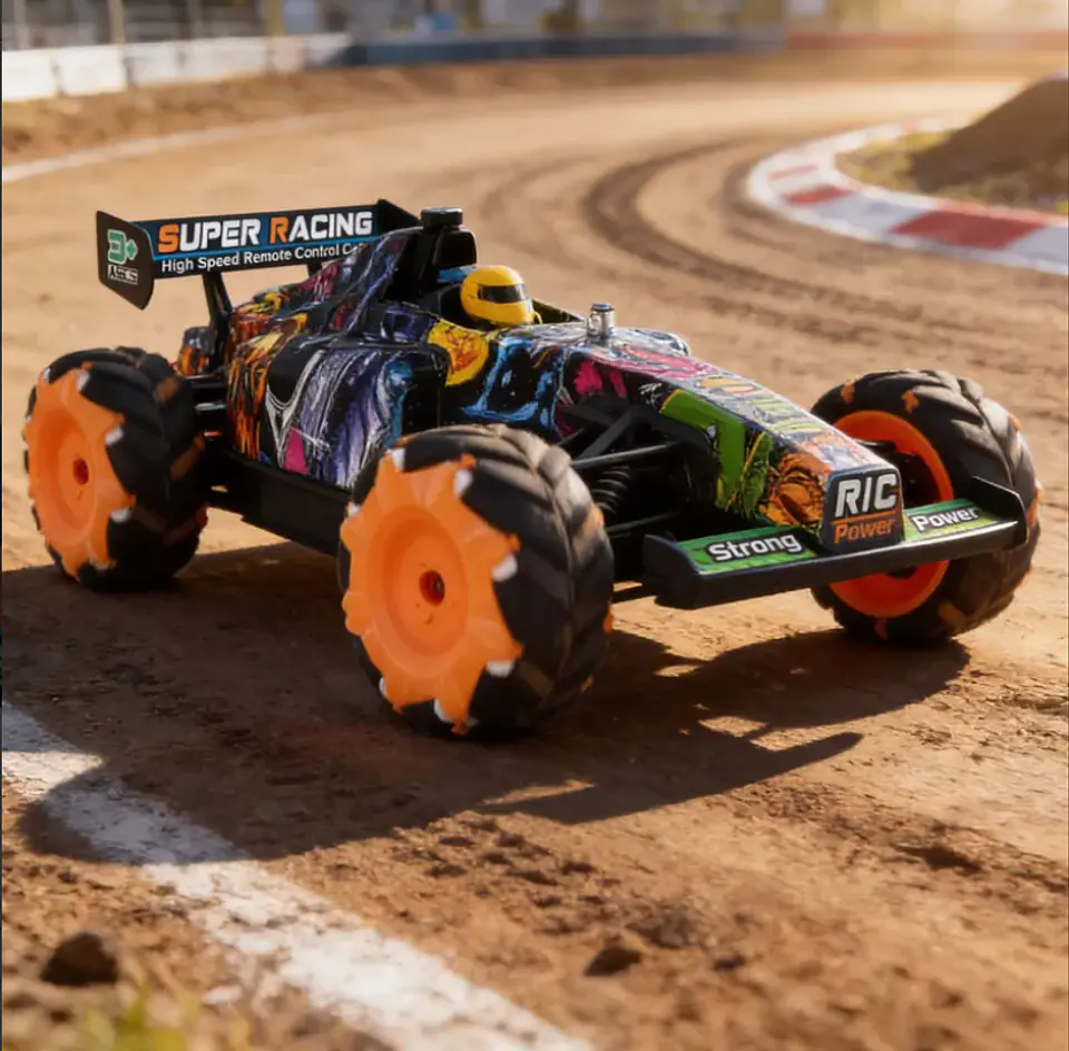 Auto A Control Remoto Stunt Drift 360° Recargable Con Luces 3