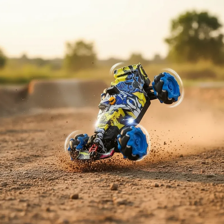 Auto A Control Remoto Stunt Drift 360° Recargable Con Luces 5