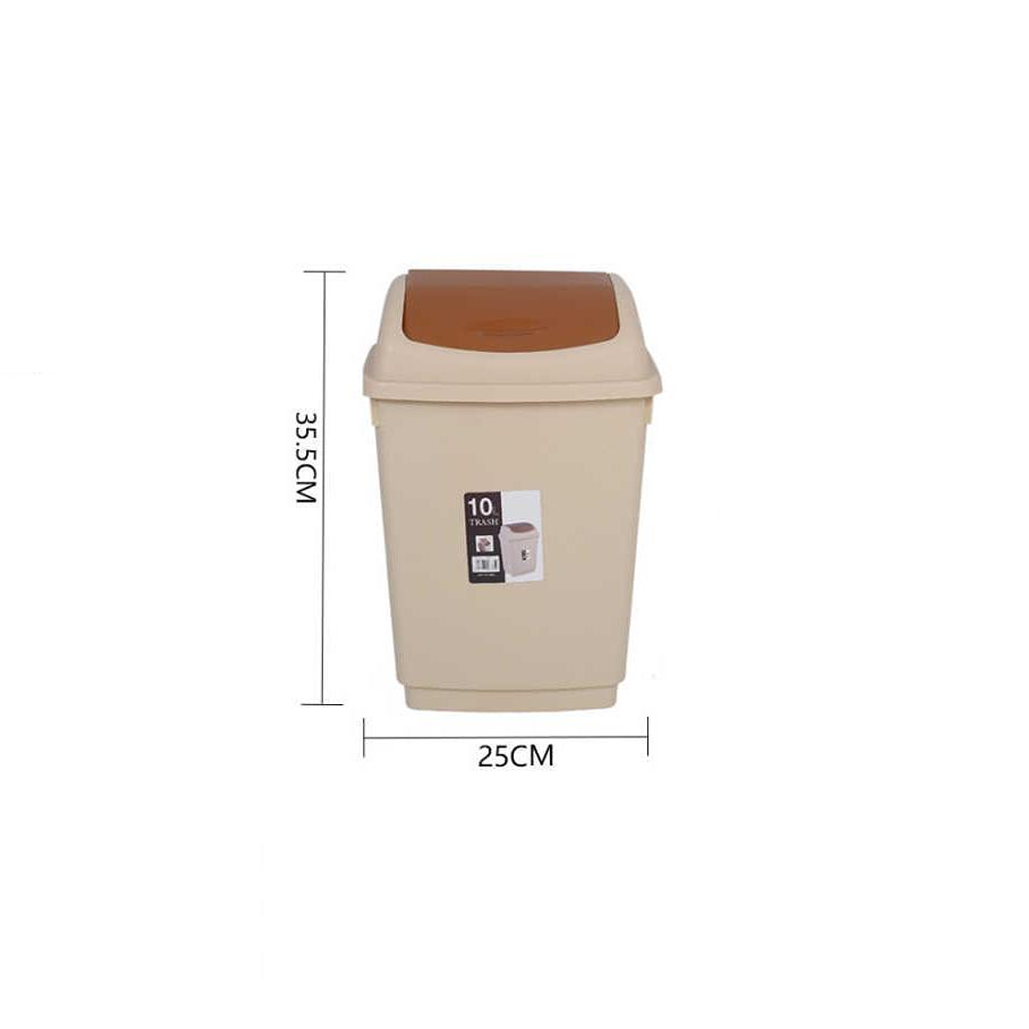 Basurero plástico 10L con tapa vaivén 3