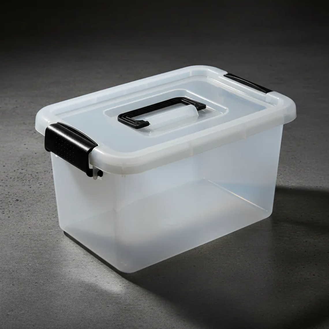 Caja Organizadora Plástica 42x30x25cm con Tapa y Broches 20L 4