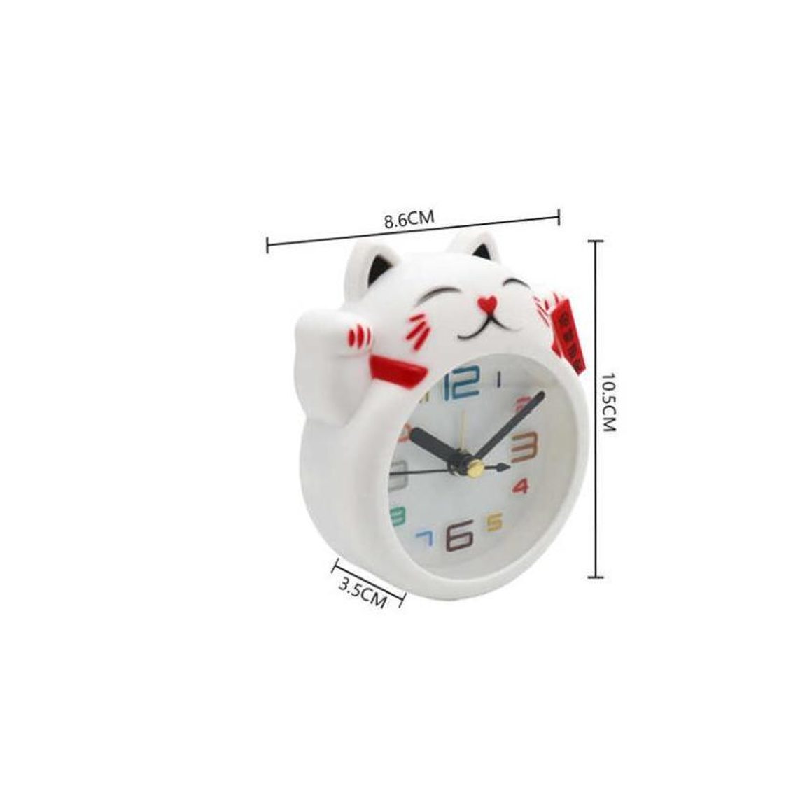 Reloj Despertador Gato De La Suerte Maneki-neko Decorativo 3