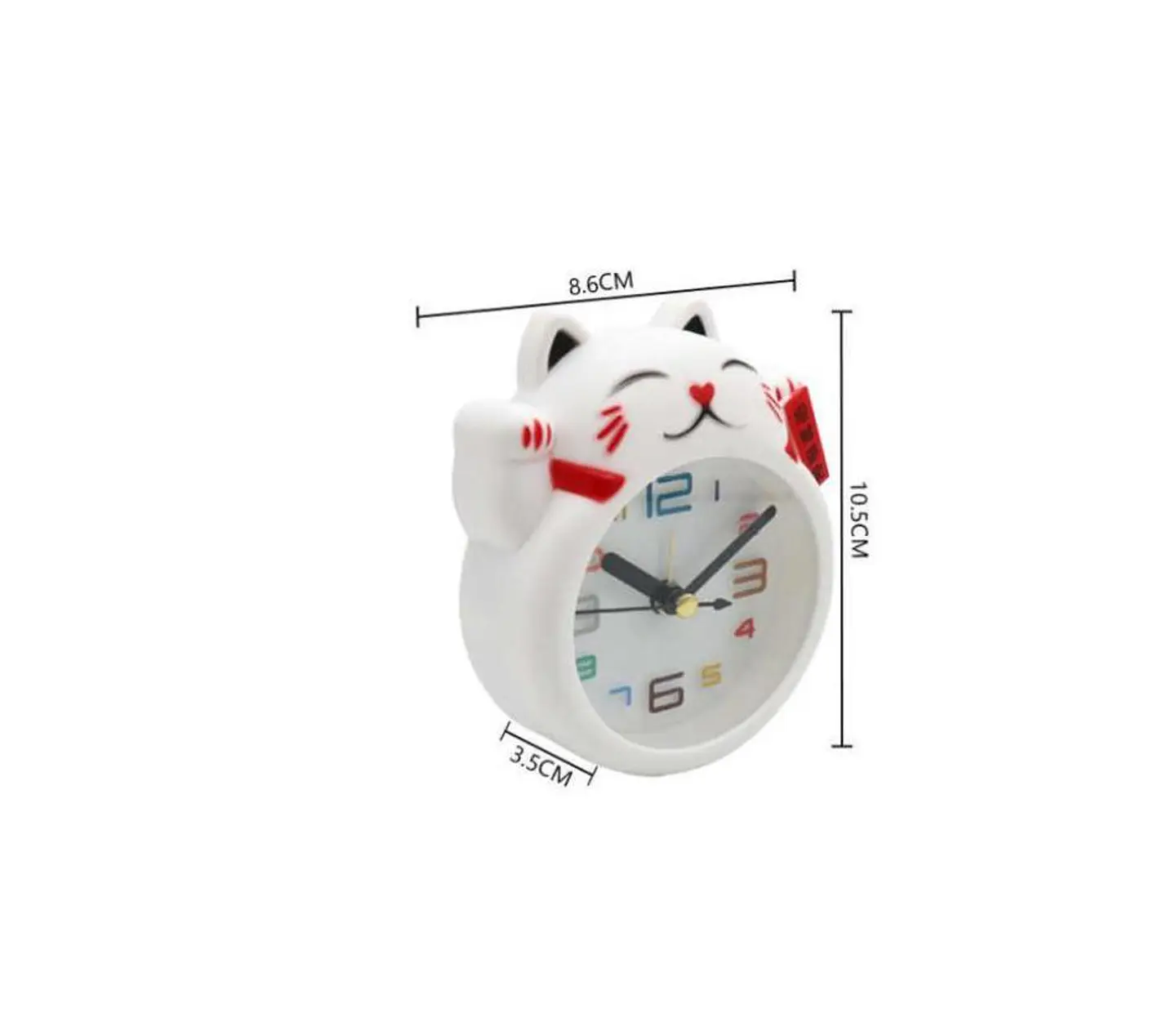 Reloj Despertador Gato De La Suerte Maneki-neko Decorativo 3