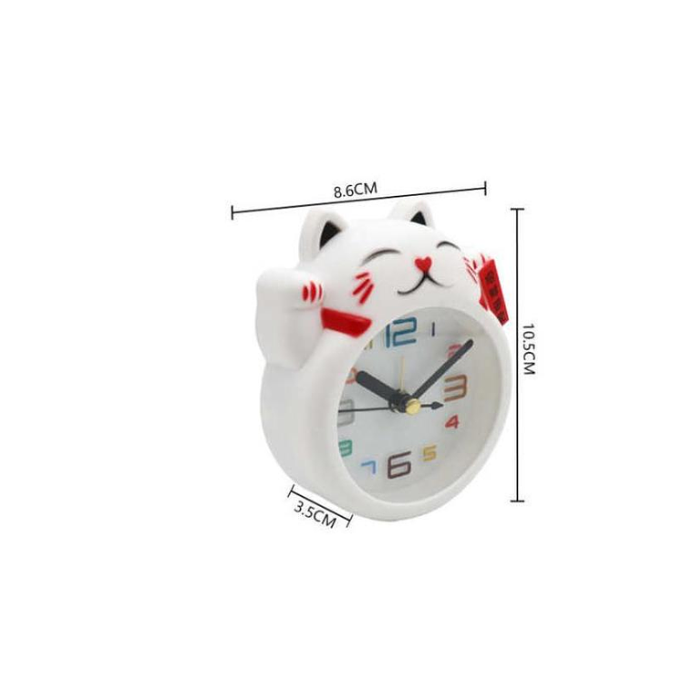 Reloj Despertador Gato De La Suerte Maneki-neko Decorativo 3