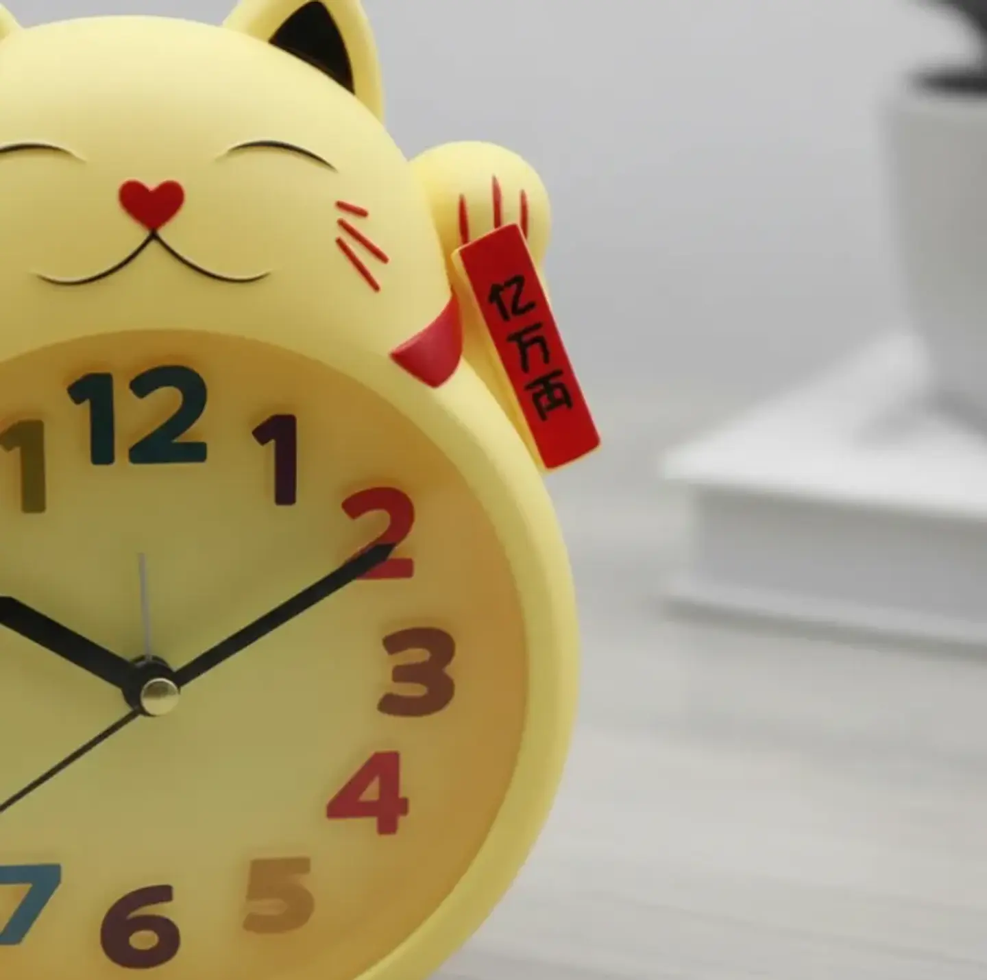 Reloj Despertador Gato De La Suerte Maneki-neko Decorativo 4