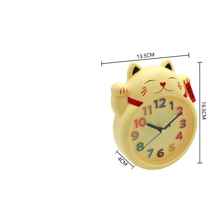 Reloj Despertador Gato De La Suerte Maneki Neko Decorativo 6