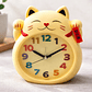 Reloj Despertador Gato De La Suerte Maneki Neko Decorativo - Miniatura 1