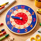 Set x6 Reloj didáctico de madera para aprender la hora 14cm - Miniatura 5