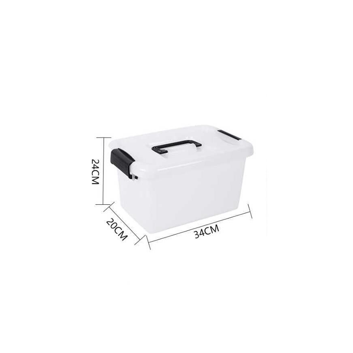 Caja organizadora plástica con tapa y asas 10L 5