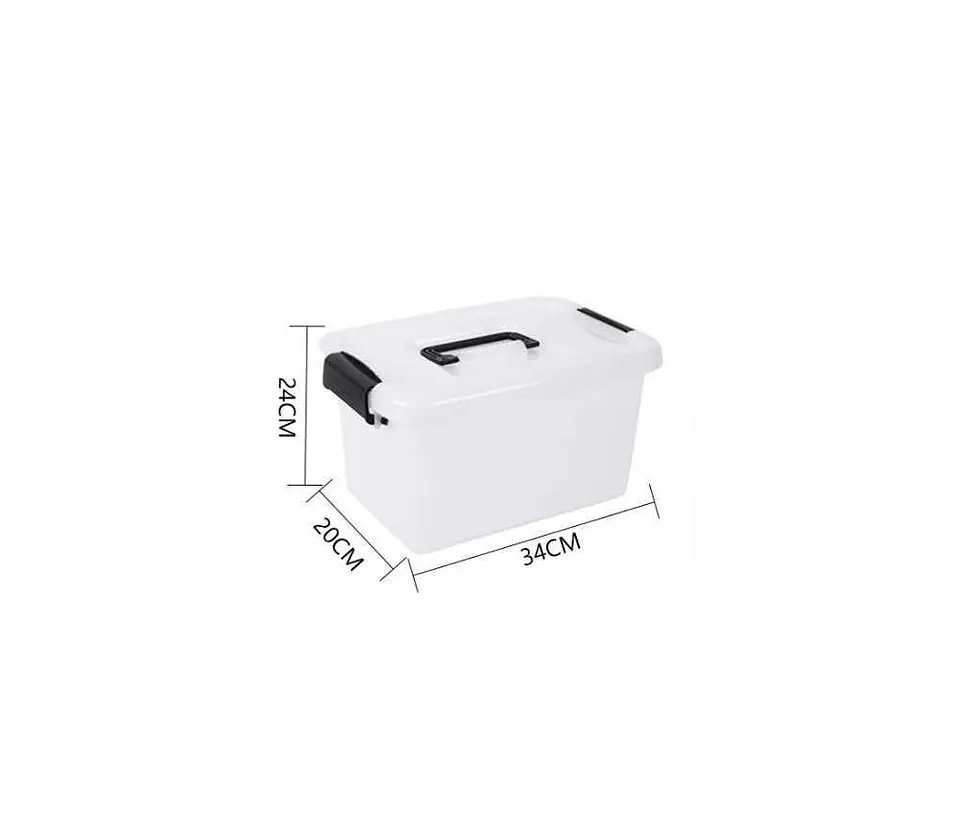 Caja organizadora plástica con tapa y asas 10L 5