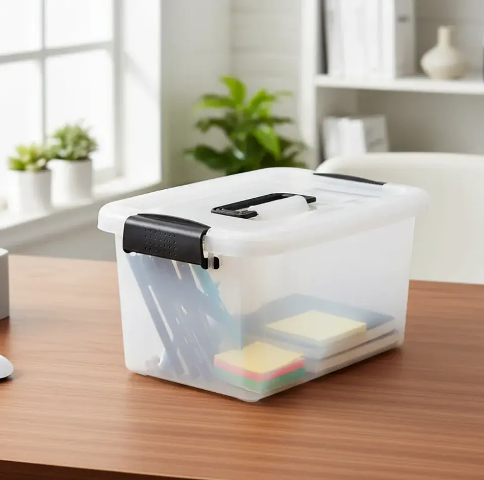 Caja organizadora plástica con tapa 6Ltr. 4