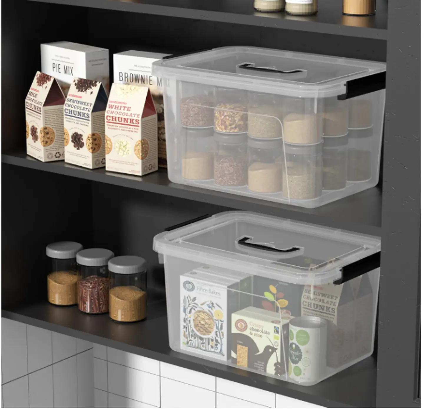 Caja organizadora plástica con tapa 6Ltr. 5