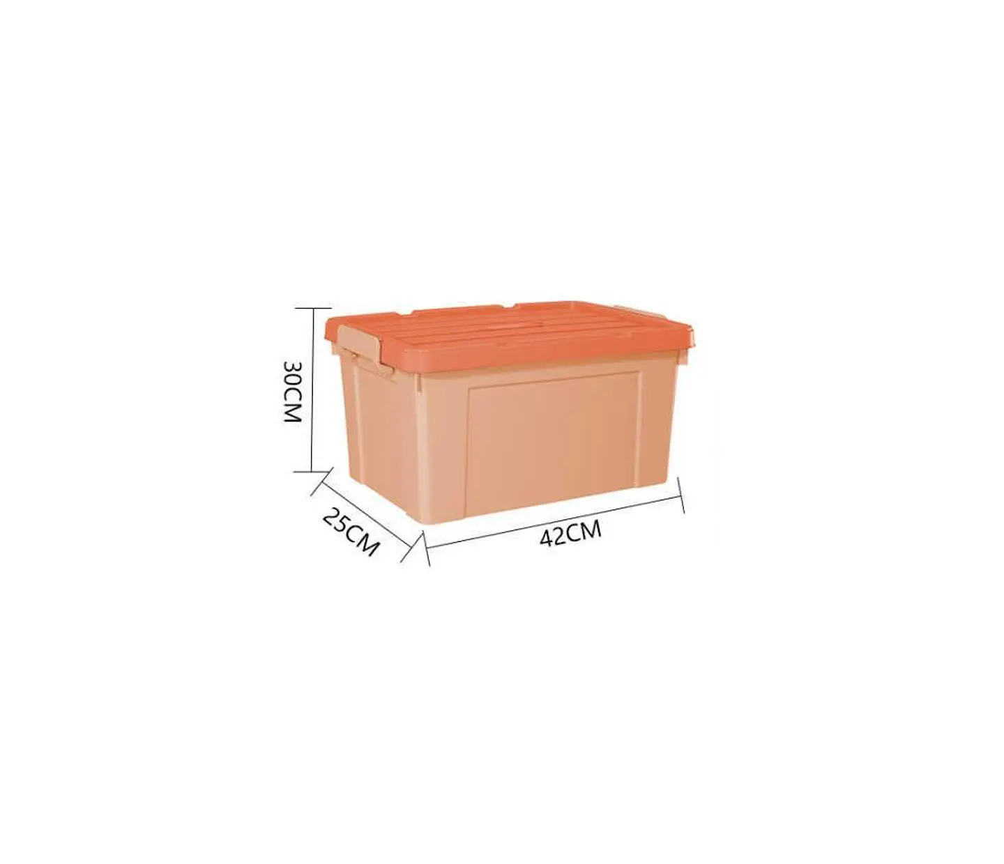 Caja organizadora plástica con tapa  20Ltr. 42x25x30 cm 3