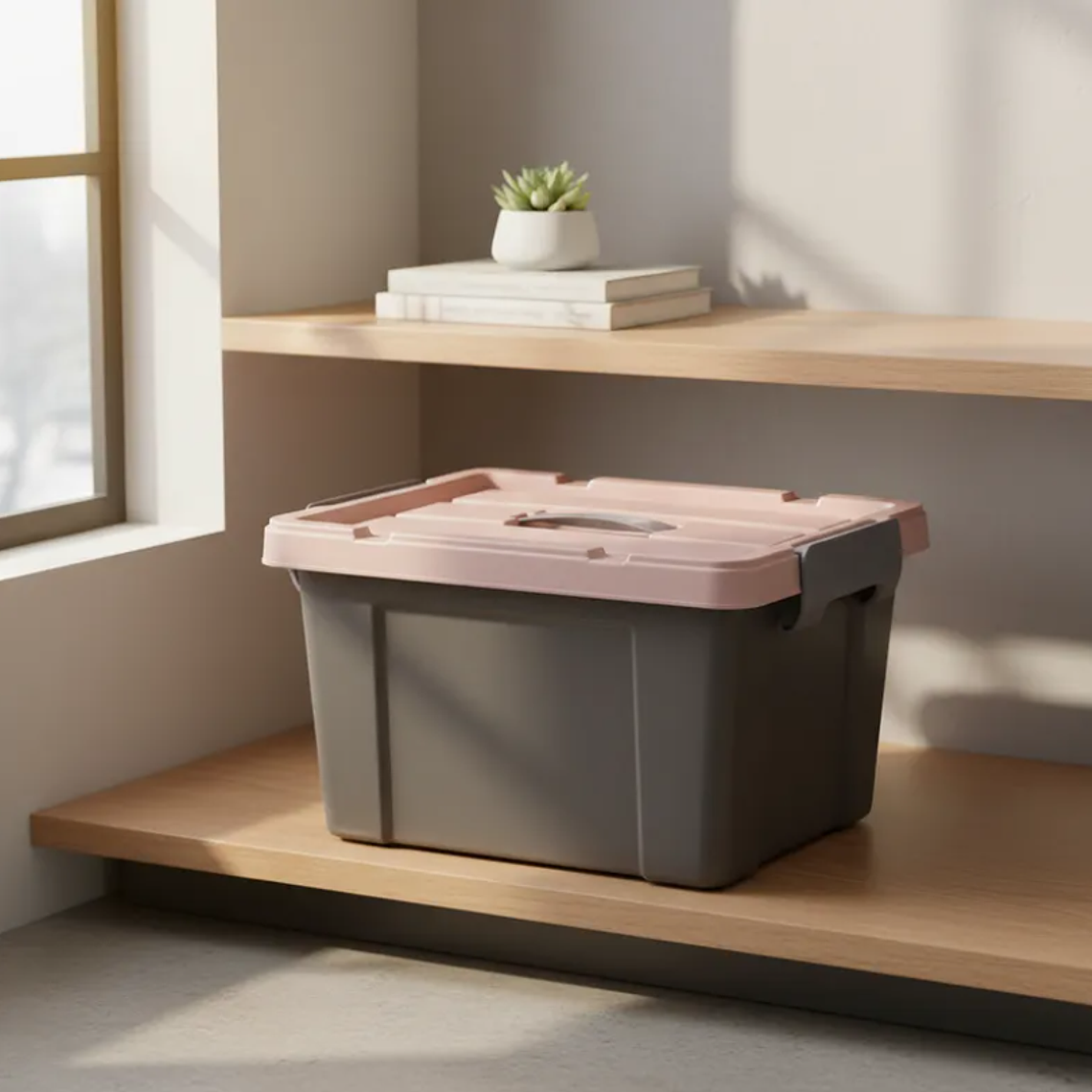 Caja organizadora plástica con tapa  20Ltr. 42x25x30 cm 7