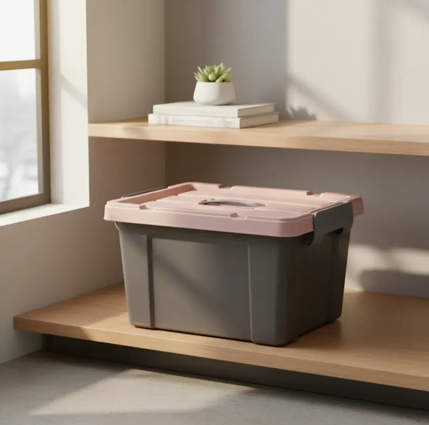 Caja organizadora plástica con tapa  20Ltr. 42x25x30 cm 7
