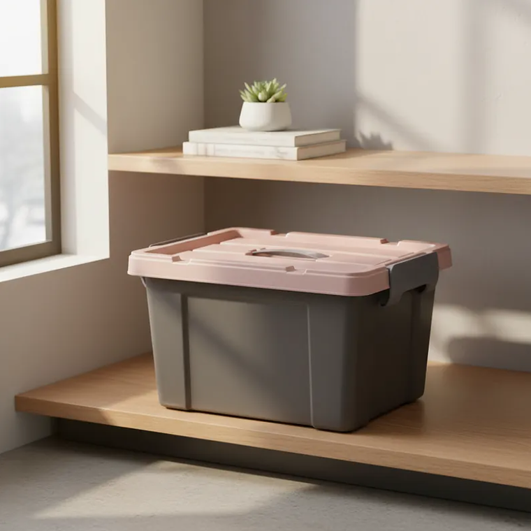 Caja organizadora plástica con tapa  20Ltr. 42x25x30 cm 7