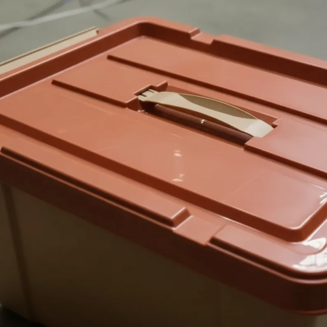 Caja organizadora plástica con tapa  20Ltr. 42x25x30 cm 5