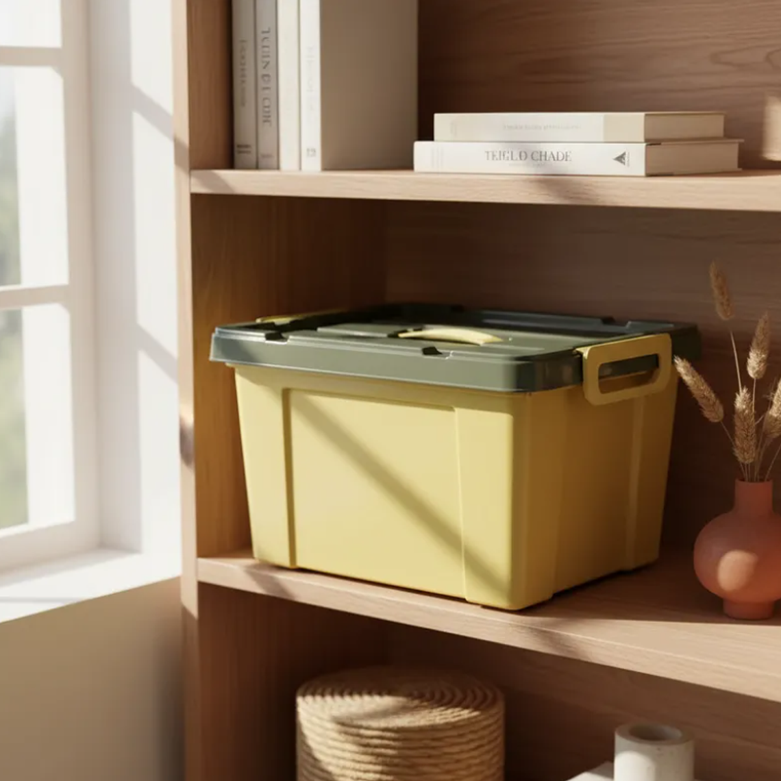 Caja organizadora plástica con tapa  20Ltr. 42x25x30 cm 8