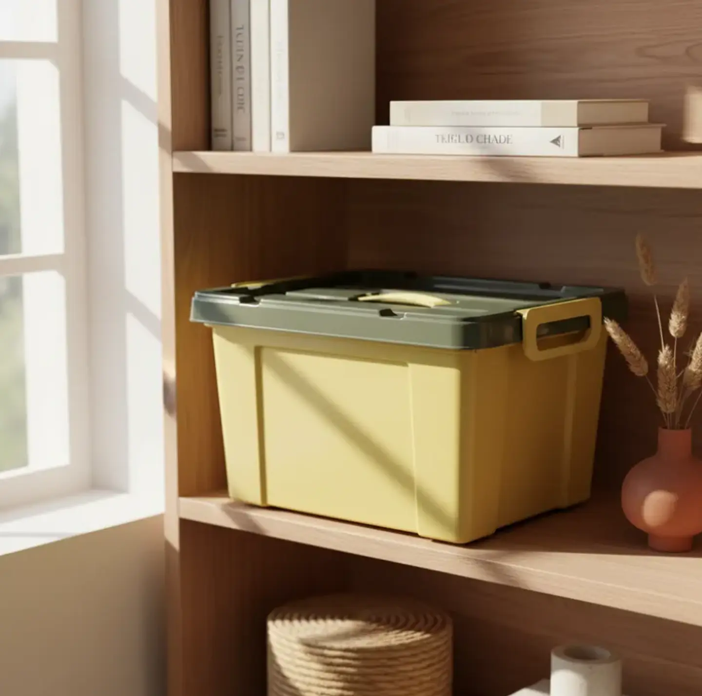 Caja organizadora plástica con tapa  20Ltr. 42x25x30 cm 8