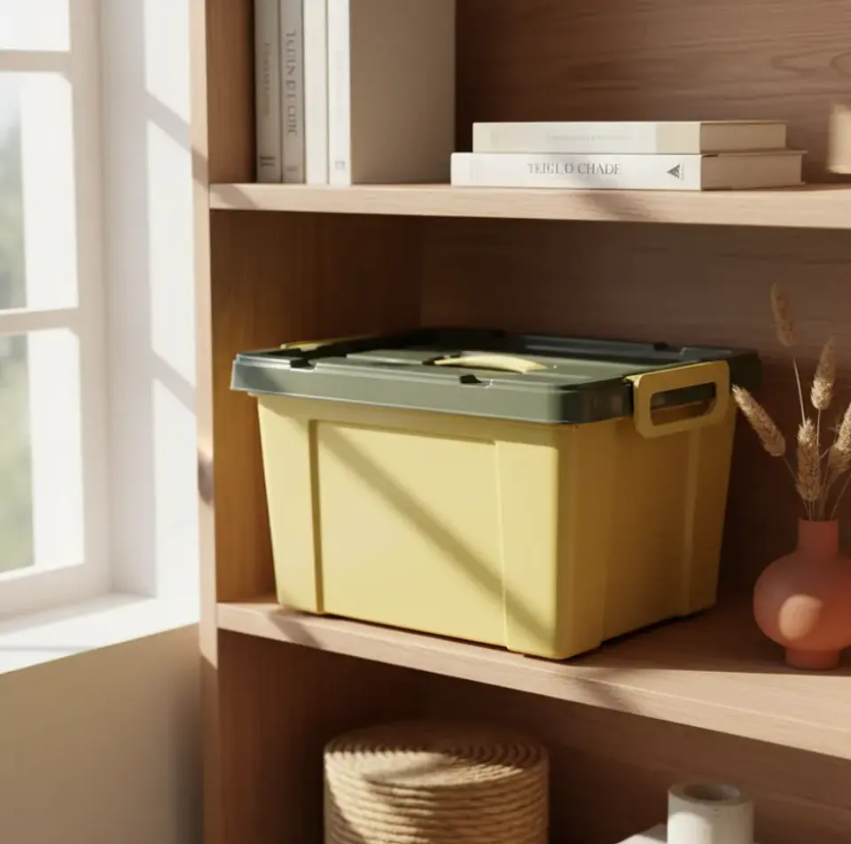 Caja organizadora plástica con tapa  20Ltr. 42x25x30 cm 8