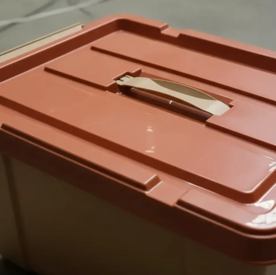 Caja Organizadora Plástica Con Tapa 15 Litros 38x22x28cm 5
