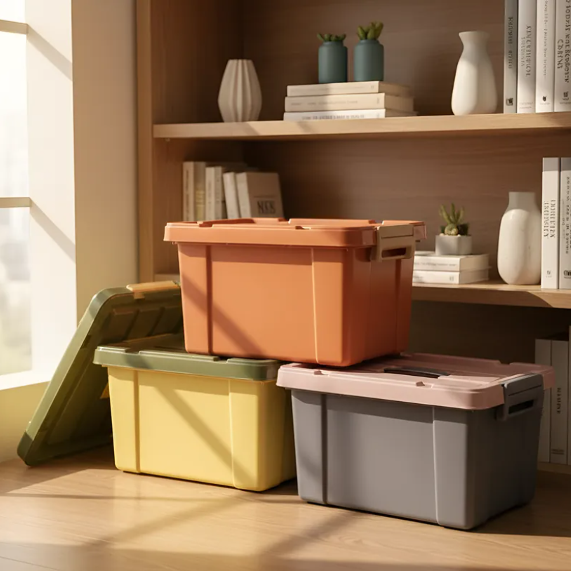 Caja Organizadora Plástica Con Tapa 15 Litros 38x22x28cm 1