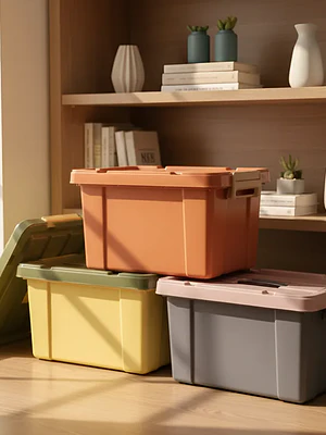 Caja Organizadora Plástica Con Tapa 15 Litros 38x22x28cm