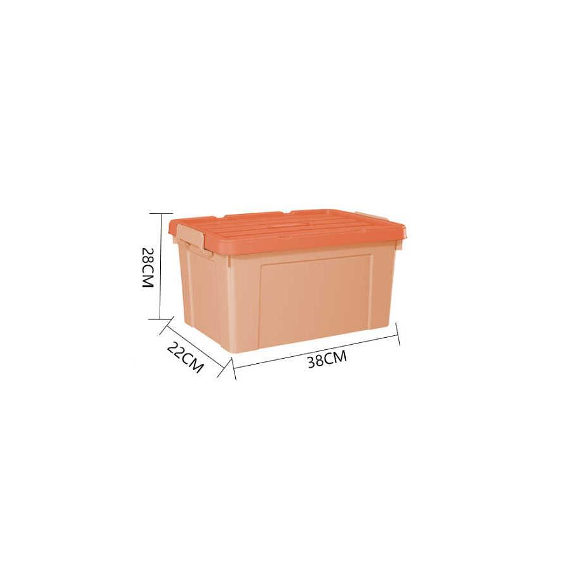 Caja Organizadora Plástica Con Tapa 15 Litros 38x22x28cm 3