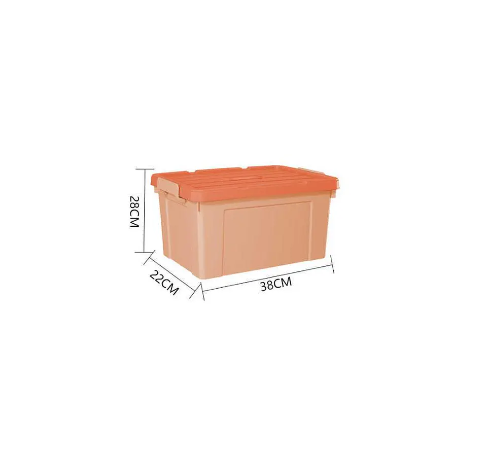 Caja Organizadora Plástica Con Tapa 15 Litros 38x22x28cm 3