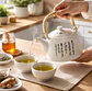 Tetera De Cerámica Estilo Oriental Con Caligrafía 800ml - Miniatura 2