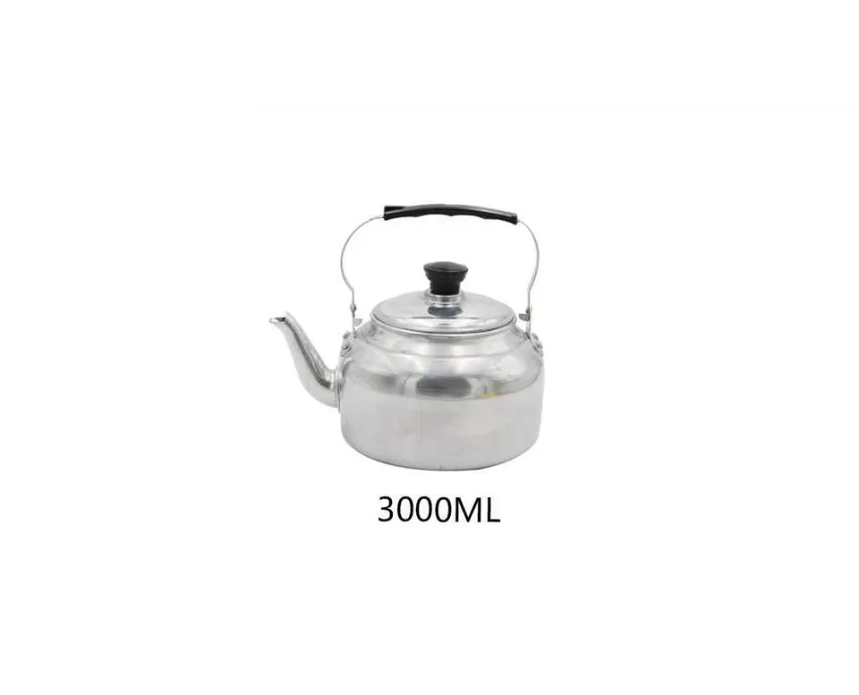 Tetera De Aluminio 3 Litros Con Mango Negro 6