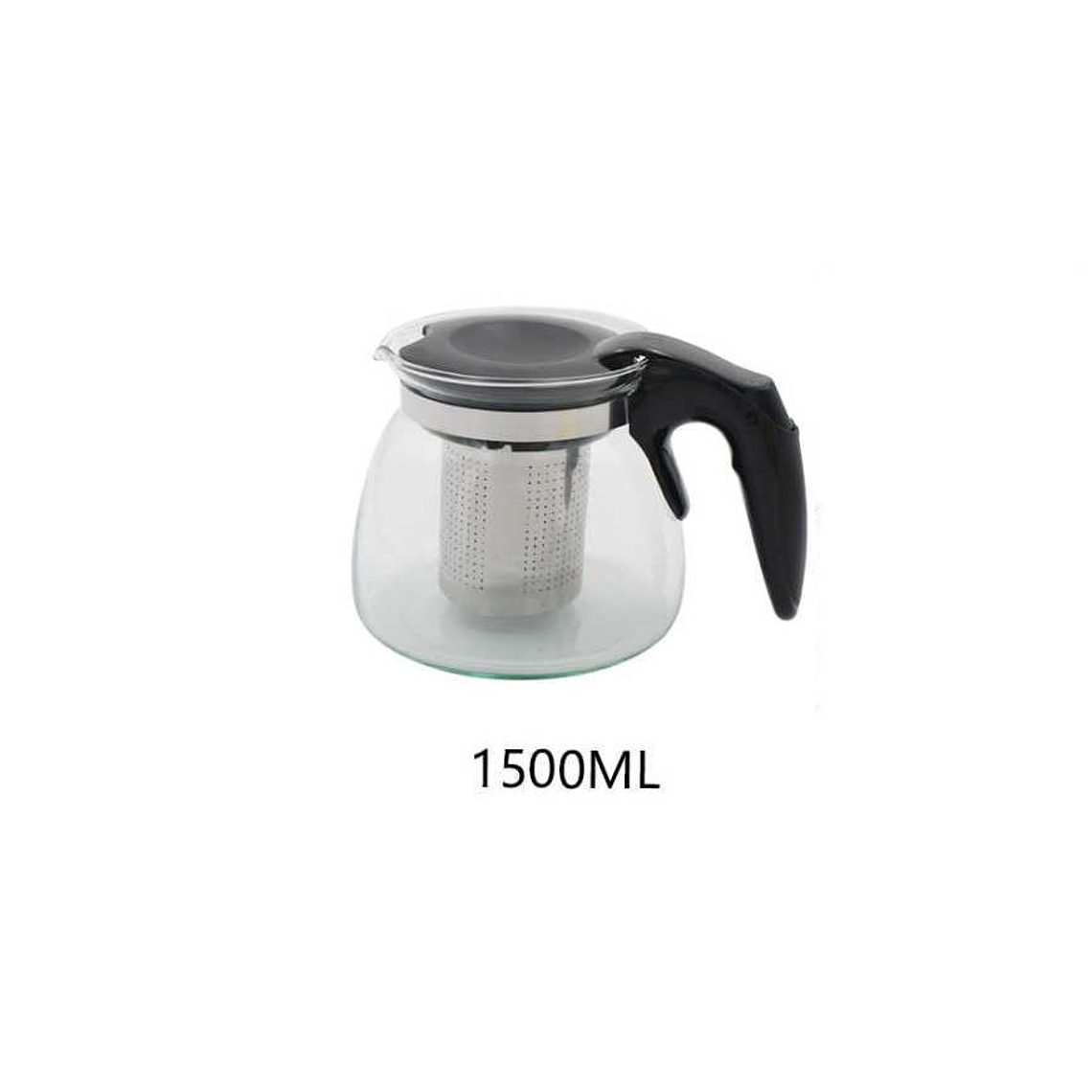 Tetera de vidrio con infusor acero inoxidable 1500ml 3