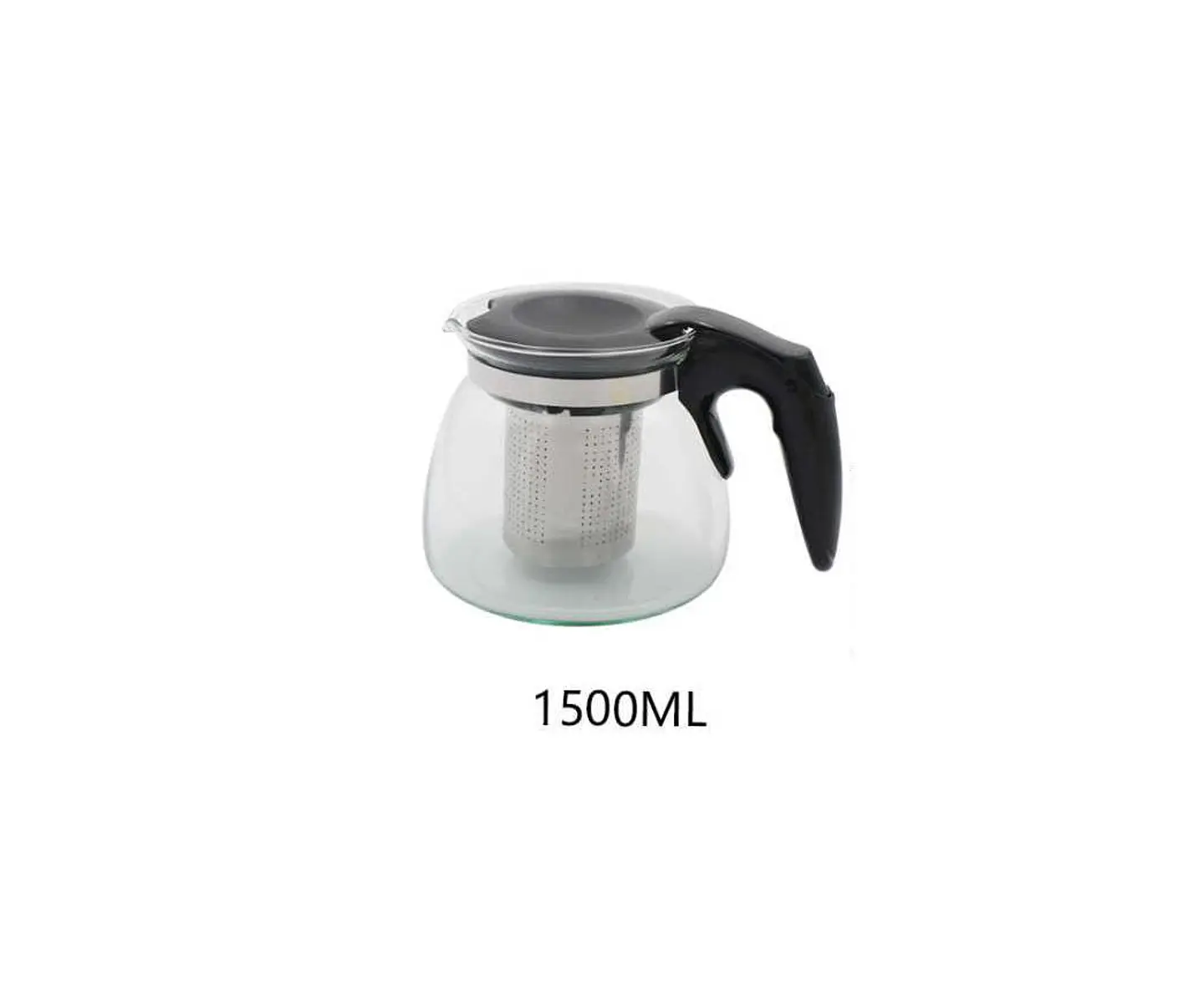Tetera de vidrio con infusor acero inoxidable 1500ml 3