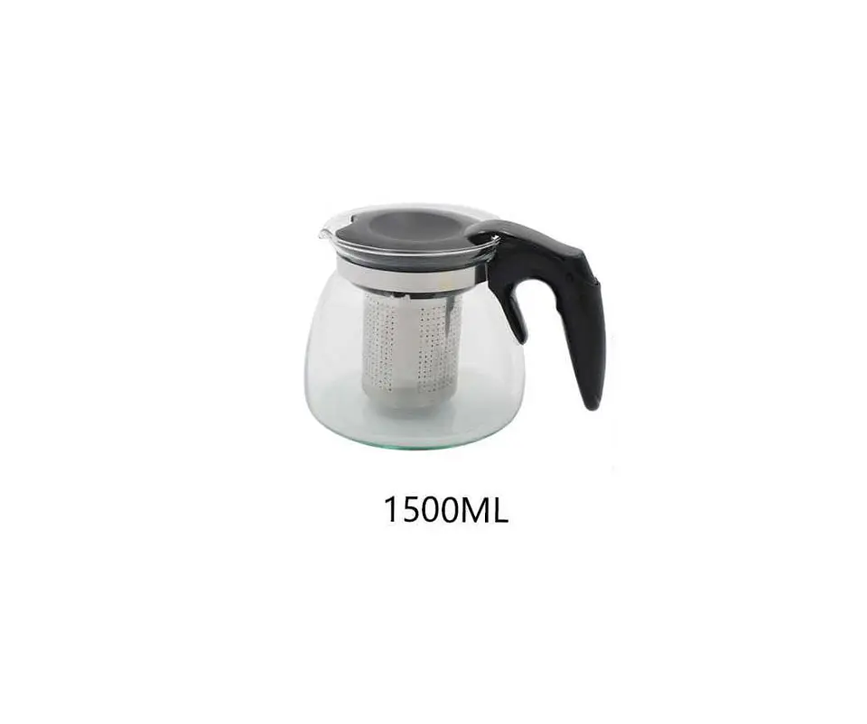 Tetera de vidrio con infusor acero inoxidable 1500ml 3