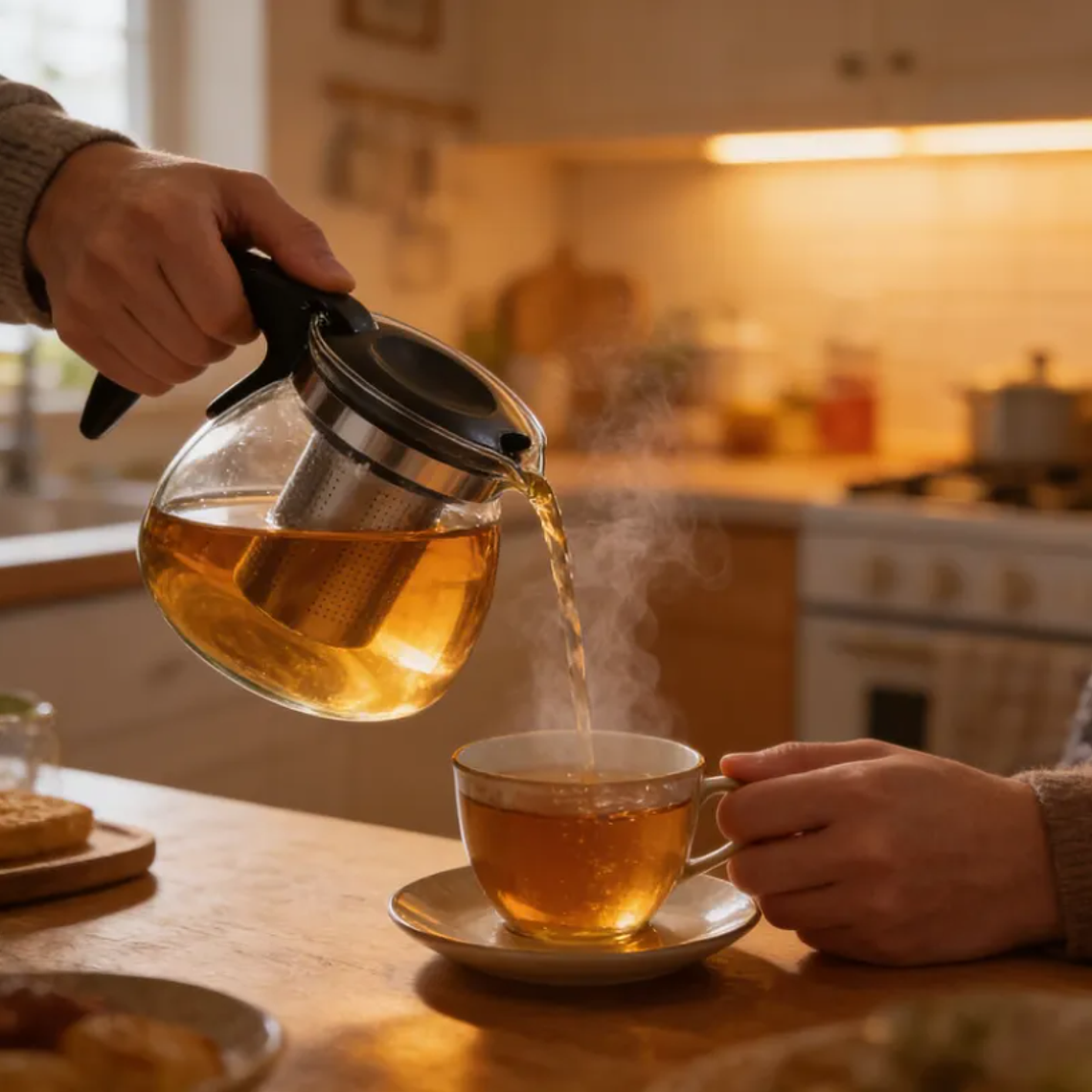 Tetera de vidrio con infusor acero inoxidable 1500ml 1