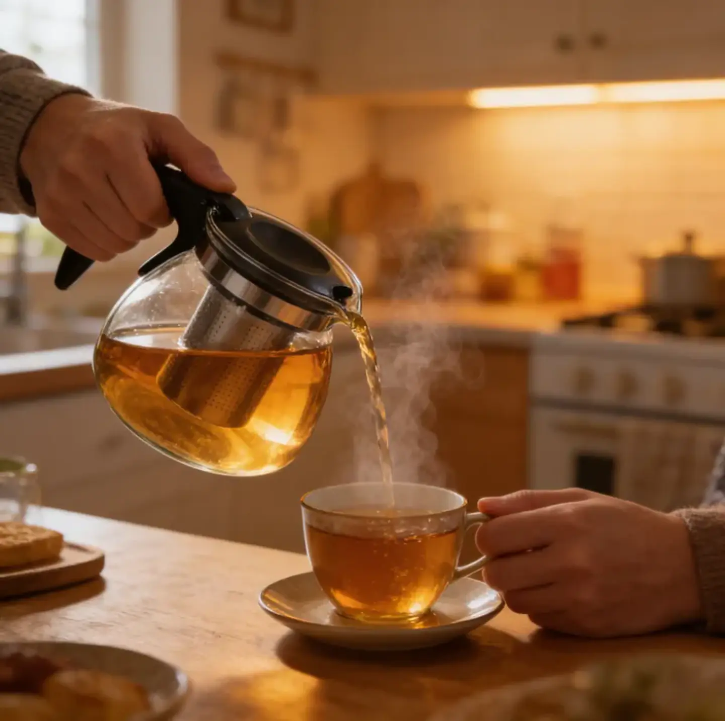 Tetera de vidrio con infusor acero inoxidable 1500ml 1